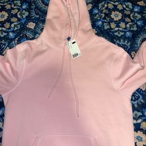 H&M mens light pink hoodie